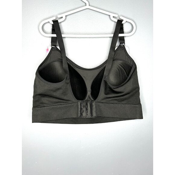 Warners Olga Bra Womens Large Black Leopard Jacquard Wire Free Easy Does GM9401A - Picture 2 of 10